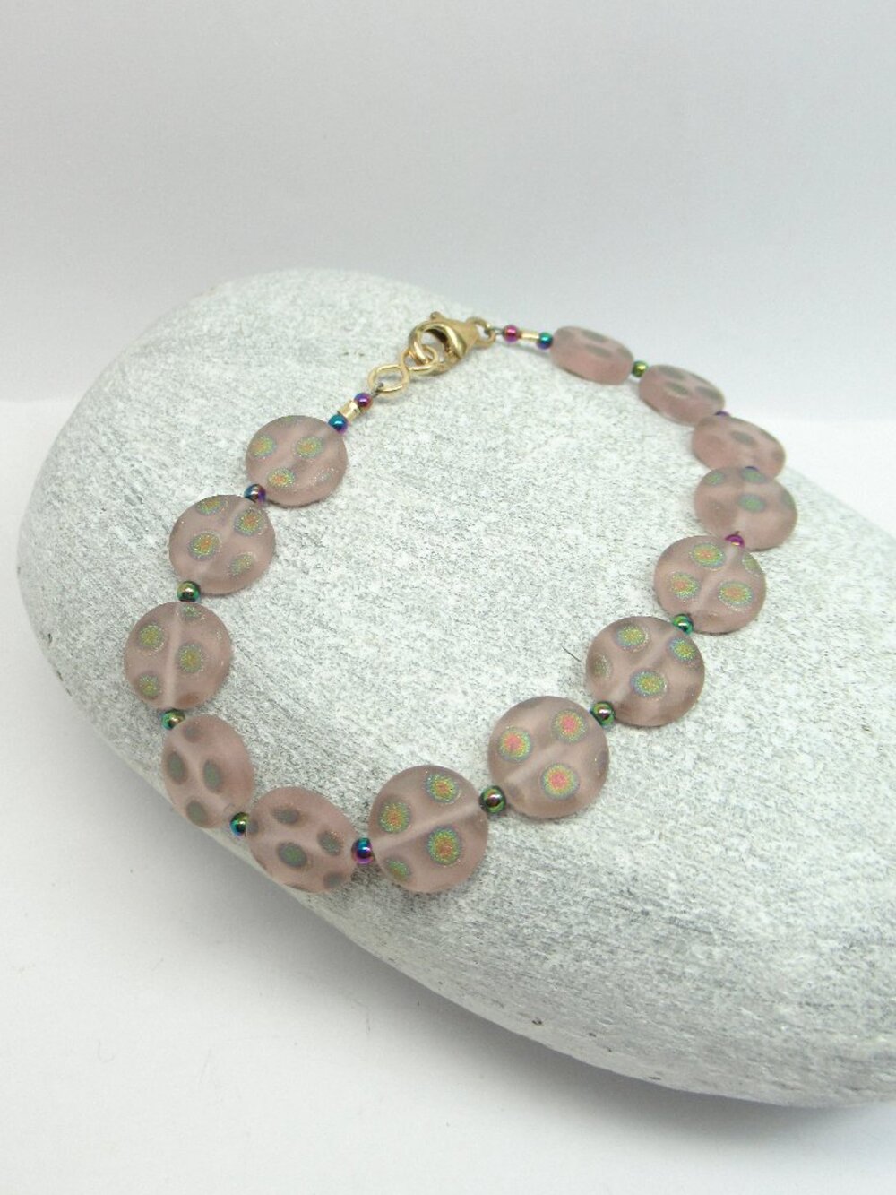 Matte Dotted Coin Bracelet